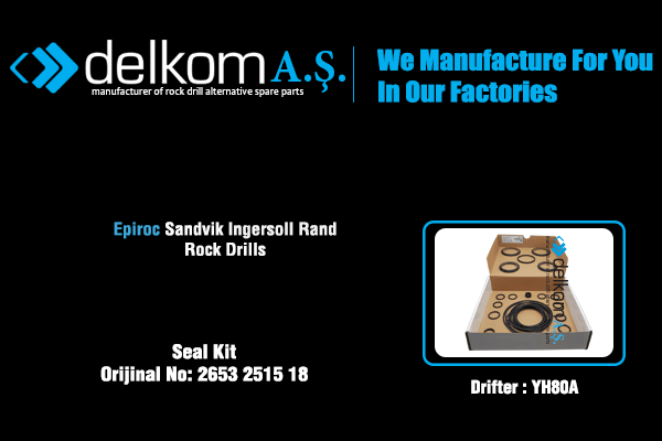 Tabanca Oring Keçe Seti YH80A Rock Drill Spare Parts
