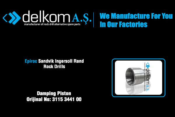 Damping Piston Rock Drill Spare Parts