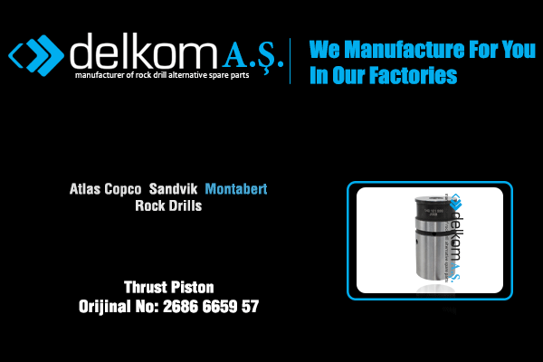 Arka Piston Rock Drill Spare Parts