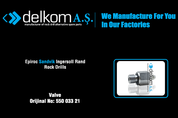 Hava Alma Valfi Rock Drill Spare Parts