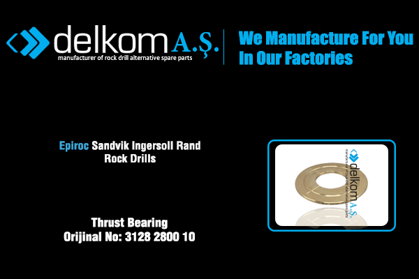 Boom Kızak Mafsal Pulu Rock Drill Spare Parts